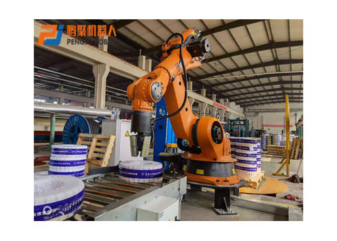 Cable and wire harness handling and palletizing robot applications